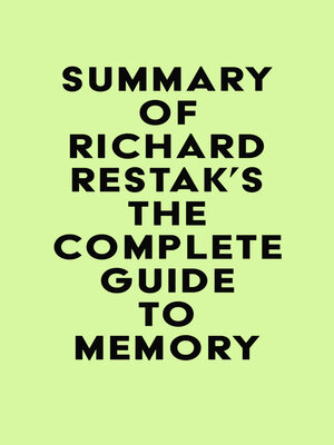 cover image of Summary of Richard Restak's the Complete Guide to Memory